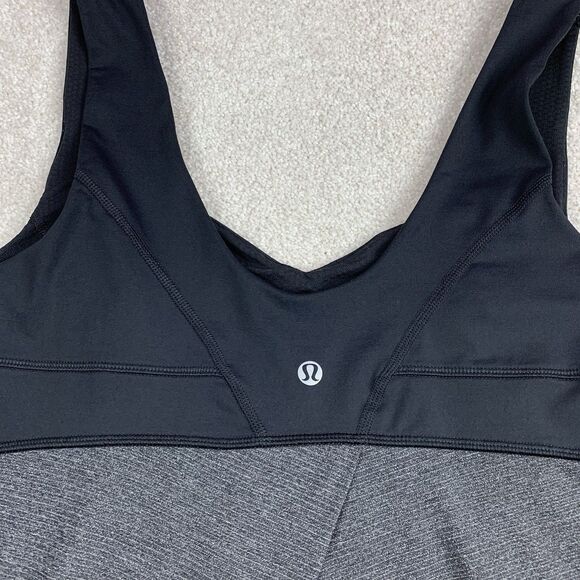 Lululemon Womens Run Tame Me Tank Top Sz 12 Yoga Luxtreme Cinch Waist Black - Picture 6 of 12